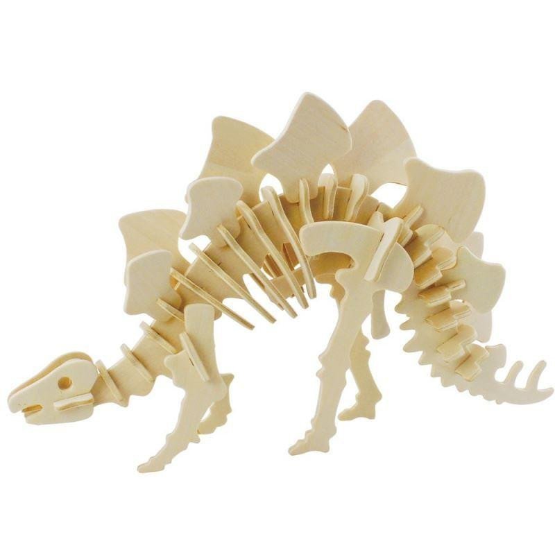 Levně Dřevěné 3D puzzle - Stegosaurus