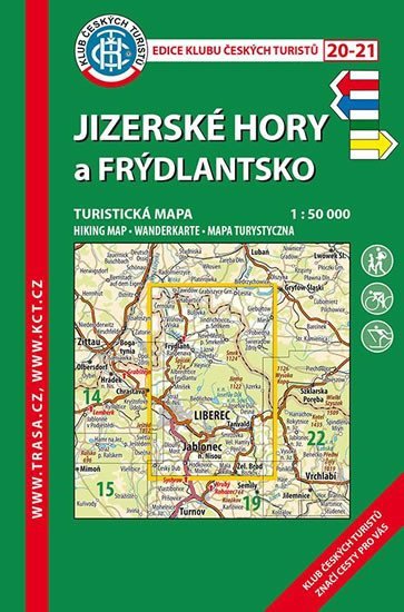Levně KČT 20-21 Jizerské hory, Frýdlantsko 1:50T Turistická mapa, 8. vydání