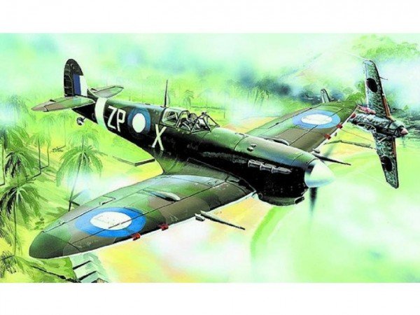 Levně Model Supermarine Spitfire MK.VC 12,8x15,3cm v krabici 25x14,5x4,5cm