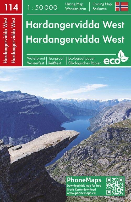 Levně PMN 114 Hardangervidda West 1:50 000