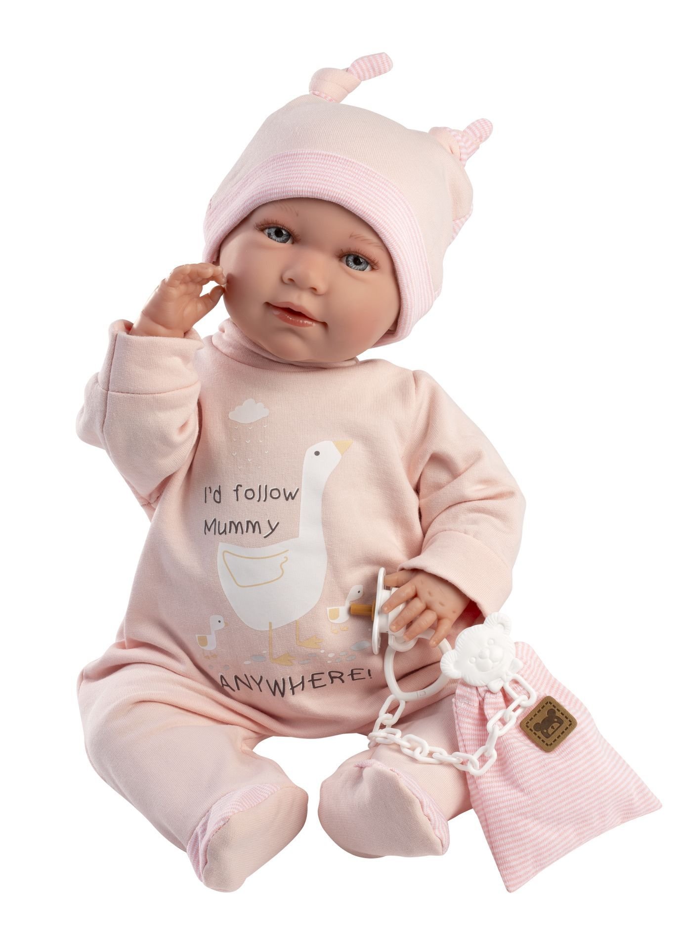 Levně Llorens 74108 NEW BORN - realistická panenka miminko se zvuky a měkkým látkovým tělem - 42 cm