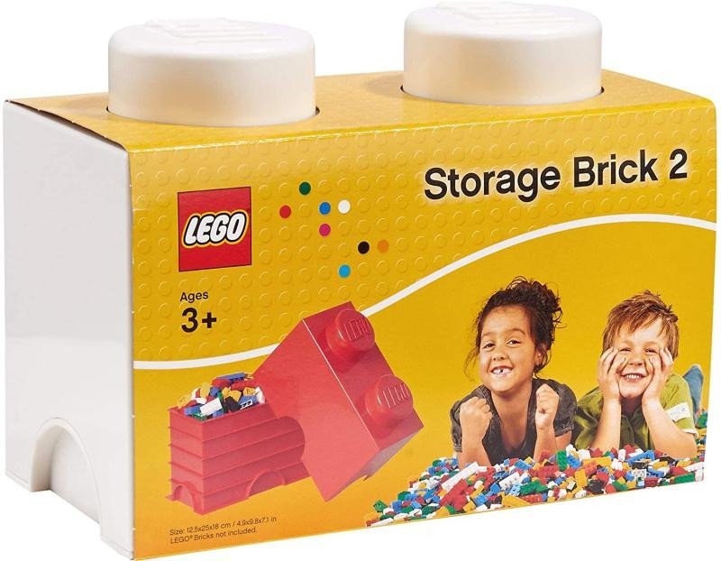 Levně Úložný box LEGO 2 - bílý