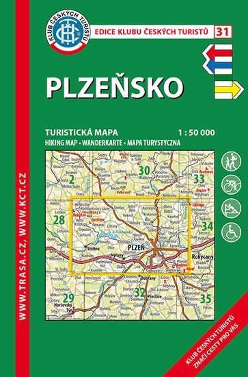 Levně Plzeňsko /KČT 31 1:50T Turistická mapa