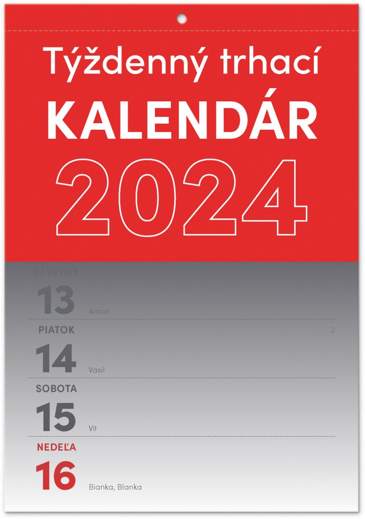 Levně Nástěnný kalendár Trhací týždenný 2024 SK, A5