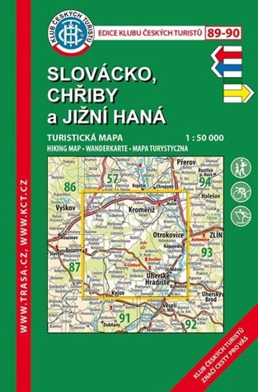 Levně Slovácko,Chřiby,J.Haná /KČT 89-90 1:50T Turistická mapa