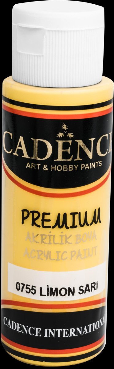 Levně Akrylová barva Cadence Premium - žlutá / 70 ml