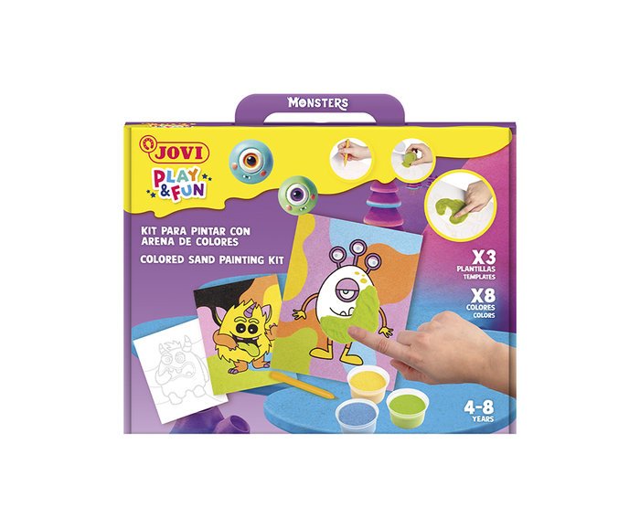 Product detail of JOVI PLAY&amp;FUN sada na malování pískem 12ks - Monsters