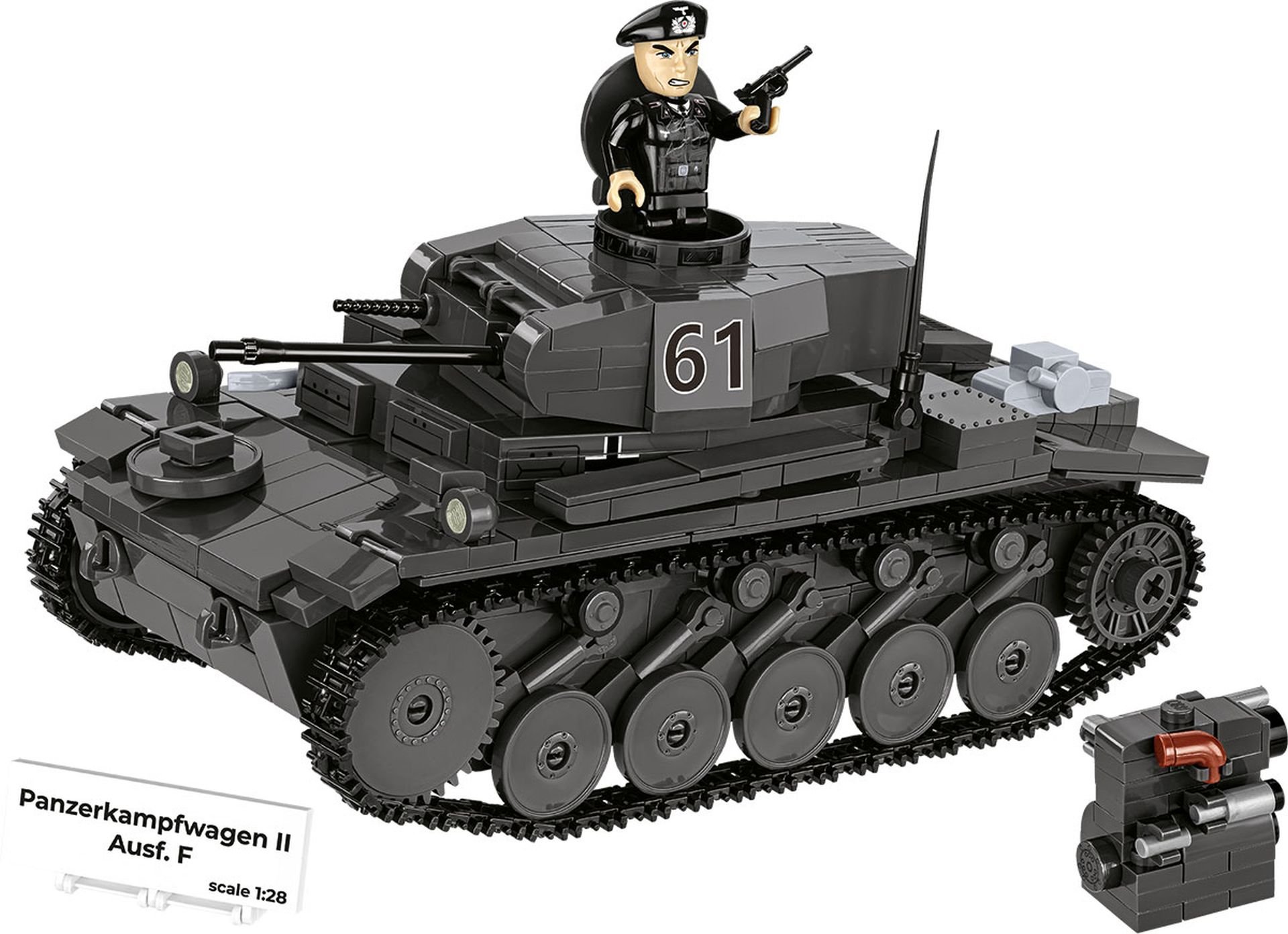 Levně COBI 2597 II WW Panzerkampfwagen II Ausf. F, 1:28, 813 k, 1 f