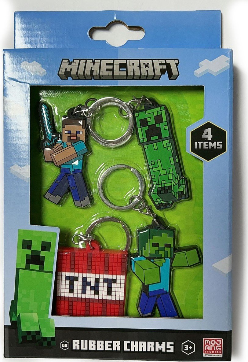 Minecraft Set gumových klíčenek 4ks - EPEE Merch - Red Robin