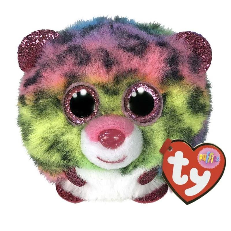 Levně TY Puffies DOTTY - vícebarevný leopard 10 cm