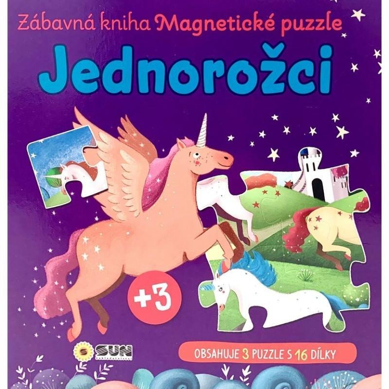 Levně Zábavná magnetická kniha Jednorožci - čti a skládej