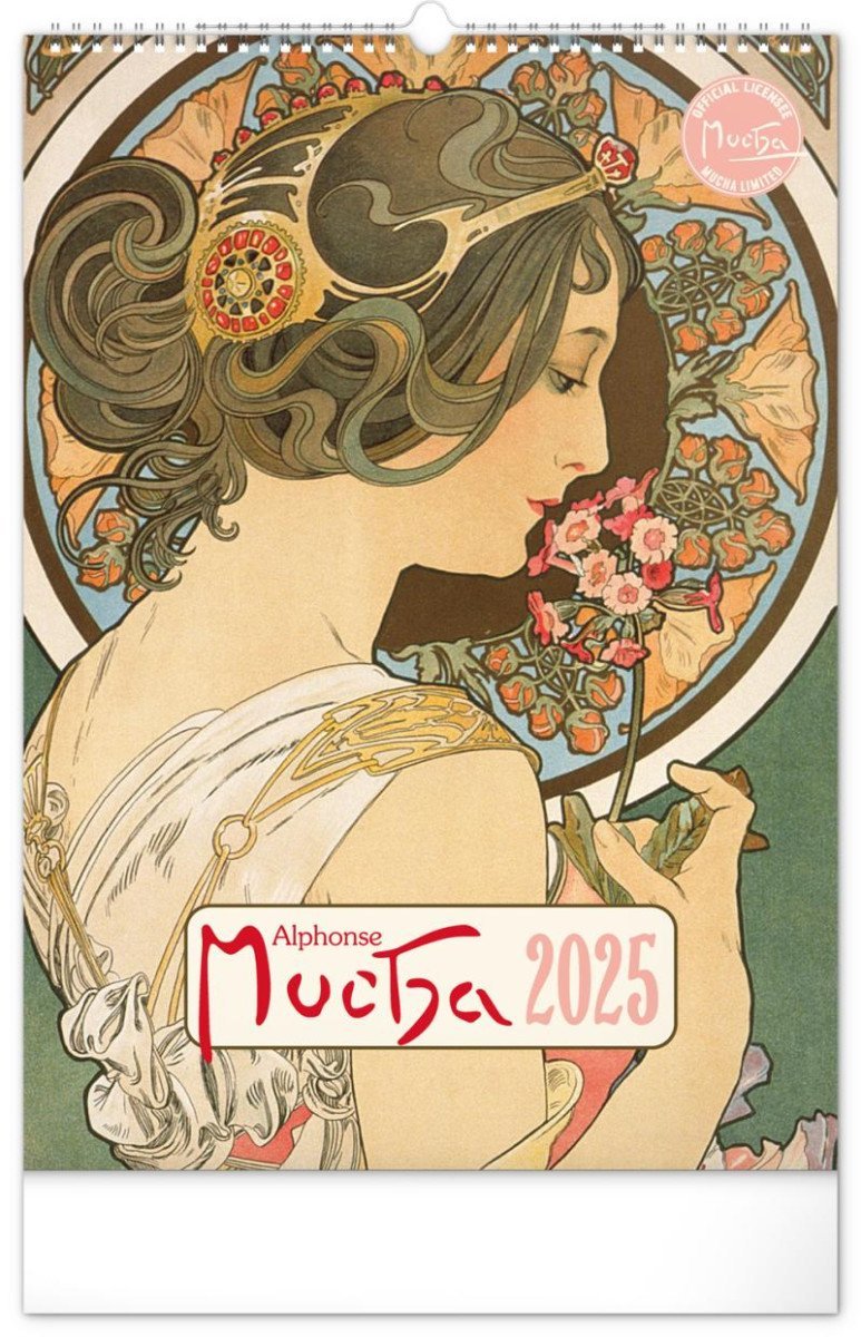 Levně Kalendář 2025 nástěnný: Alfons Mucha, 33 × 46 cm