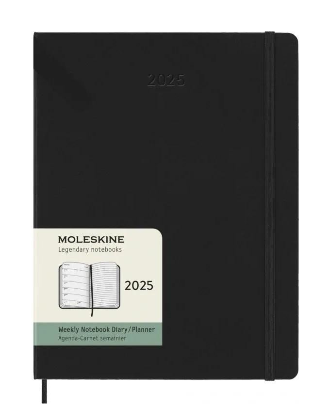 Levně Moleskine Plánovací zápisník 2025 černý XL, tvrdý