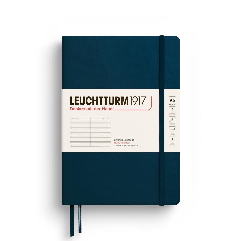 Levně Leuchtturm1917 Zápisník Deep Sea Medium A5 linkovaný