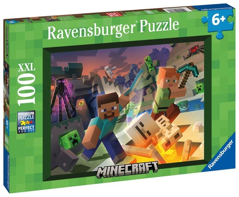 Levně Ravensburger Puzzle Minecraft - Monstra z Minecraftu 100 dílků