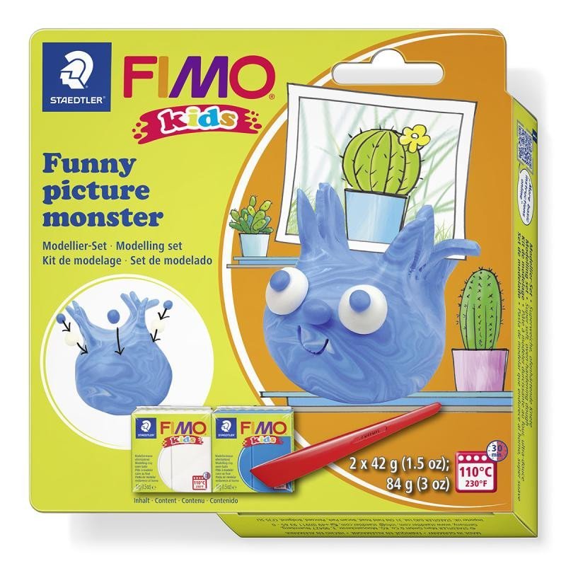 Levně FIMO sada kids Funny - Modrá příšera