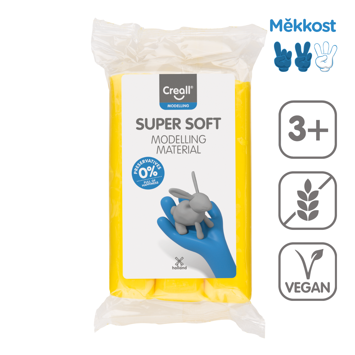 Product detail of Creall modelovací hmota Super soft, 500 g, žlutá