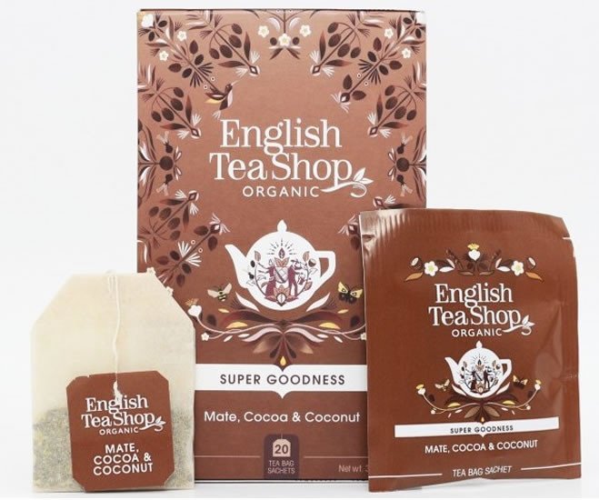 Levně English Tea Shop Čaj Mate, kakao a kokos, 20 sáčků