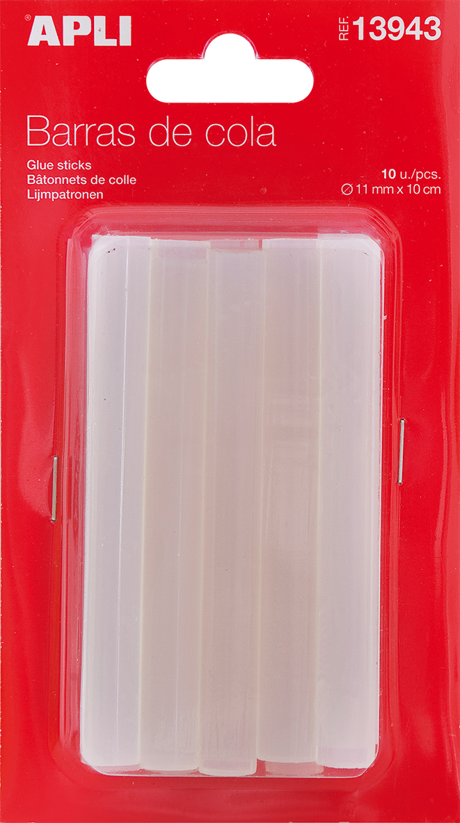 Levně Apli tavné tyčinky 11 mm x 10 cm - transparentní 10 ks