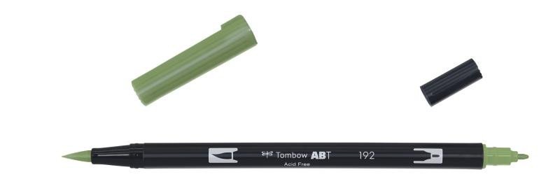 Levně Tombow Oboustranný štětcový fix ABT - asparagus