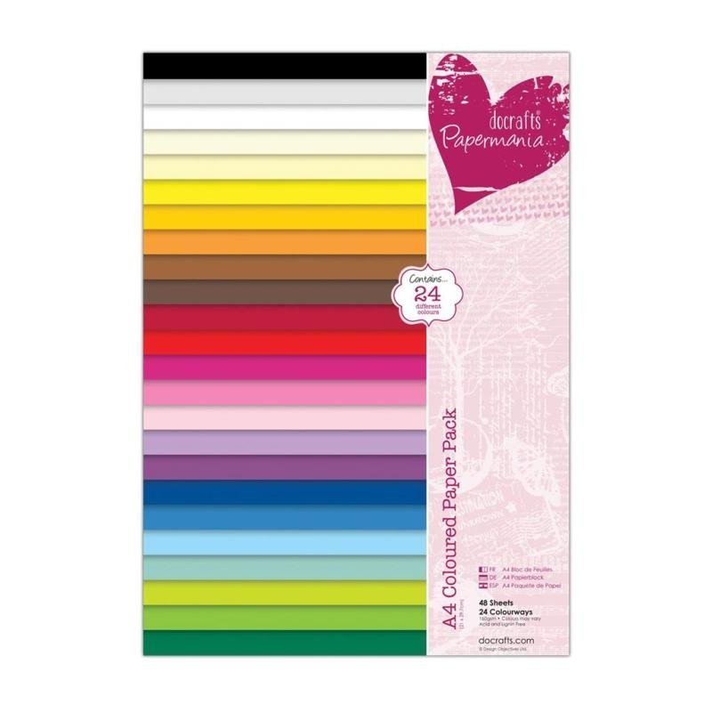 Levně Sada barevných papírů A4 (48 ks)