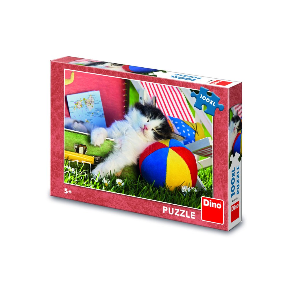 Levně Puzzle Kotě odpočívá 100 XL dílků - Dino