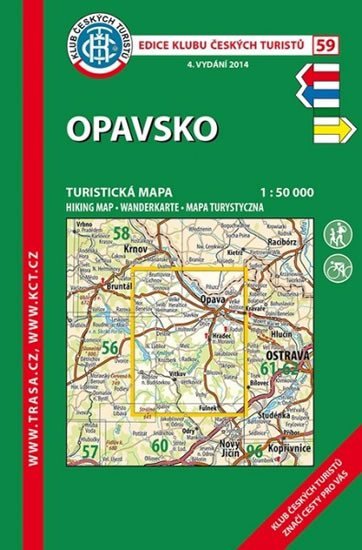 Levně Opavsko /KČT 59 1:50T Turistická mapa