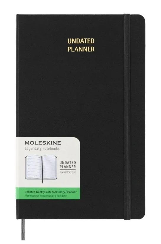 Levně Moleskine Plánovací zápisník černý L, nedatovaný, tvrdý