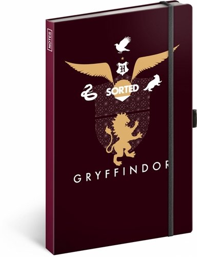 Levně Notes Harry Potter - Gryffindor, linkovaný, 13 × 21 cm