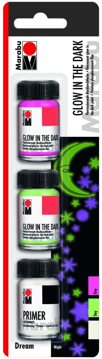 Levně Marabu fluorescenční barva sada DREAM 3 x 15 ml