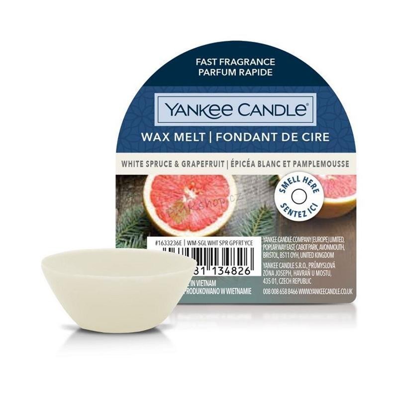 Levně YANKEE CANDLE White Spruce &amp; Grapefruit vonný vosk 22g