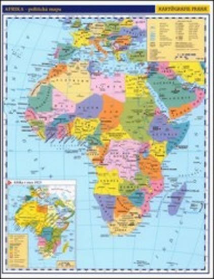 Levně Afrika - příruční politická mapa A3/1:33 mil.