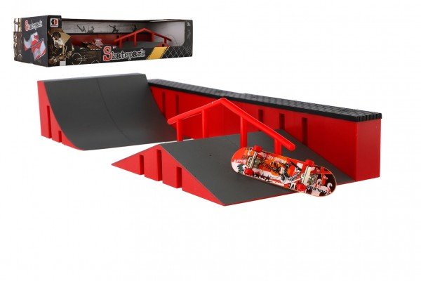 Levně Skatepark - skateboard prstový šroubovací plast 9cm v krabici 44x10x18cm