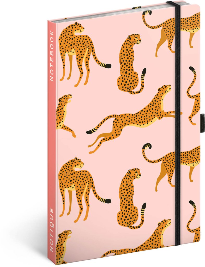Levně Notes Leopardi, linkovaný, 13 × 21 cm
