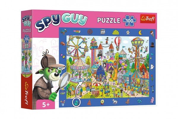 Levně Puzzle Spy Guy - Zábavní park 18,9x13,4cm 100 dílků v krabici 33x23x6cm