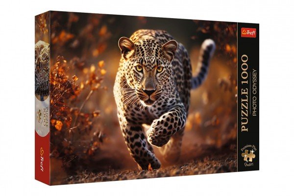 Levně Puzzle Premium Plus - Photo Odyssey: Divoký leopard 1000 dílků 68,3x48cm v krabici 40x27x6cm