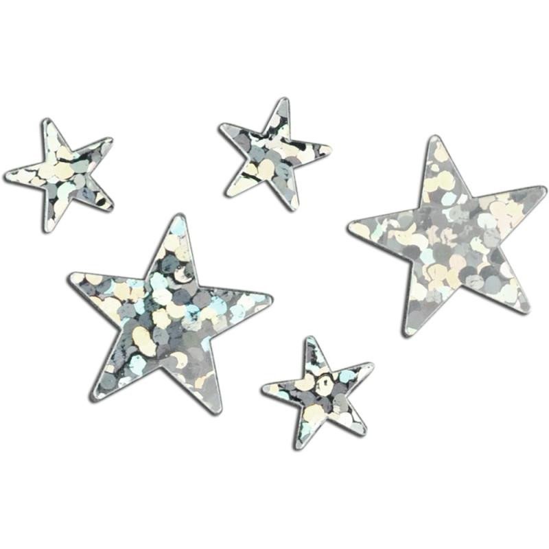 Levně Meyco konfety hvězdičky stříbrné třpytivé 20g