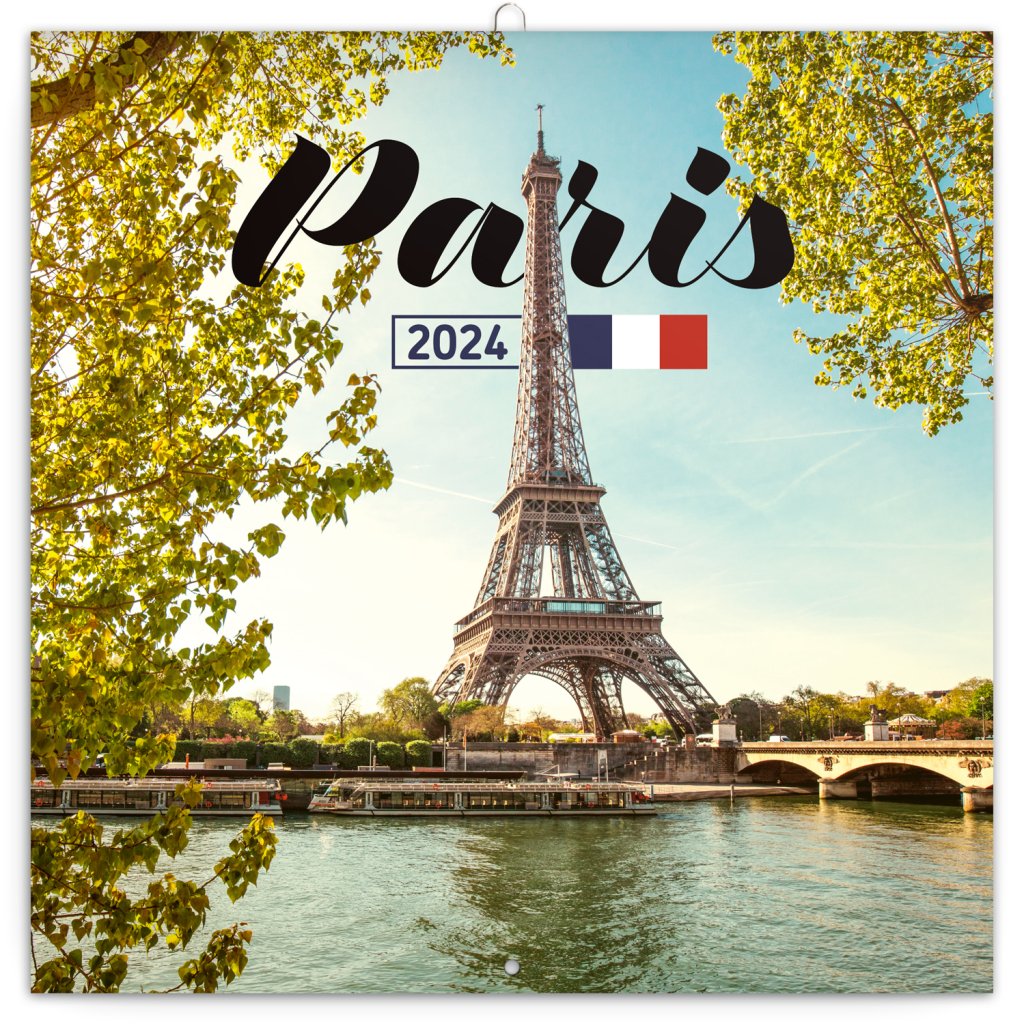 Levně Poznámkový kalendář Paříž 2024, 30 × 30 cm