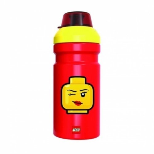 Levně Láhev LEGO ICONIC Girl - žlutá/červená