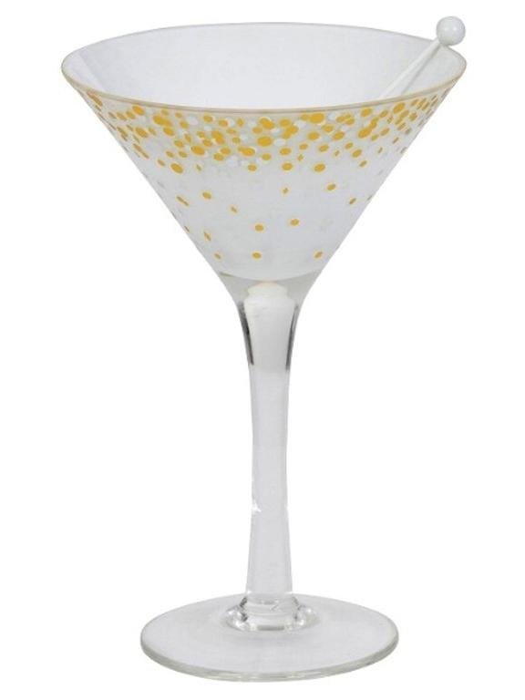 YANKEE CANDLE svícen Holiday Party Martini na čajovou svíčku 18x13cm