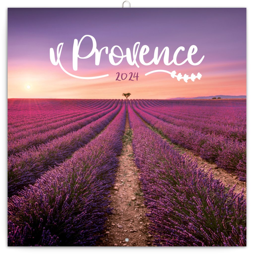 Kalendář 2024 poznámkový: Provence, voňavý, 30 × 30 cm