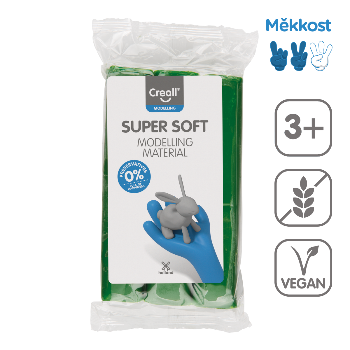 Product detail of Creall modelovací hmota Super soft, 500 g, zelená
