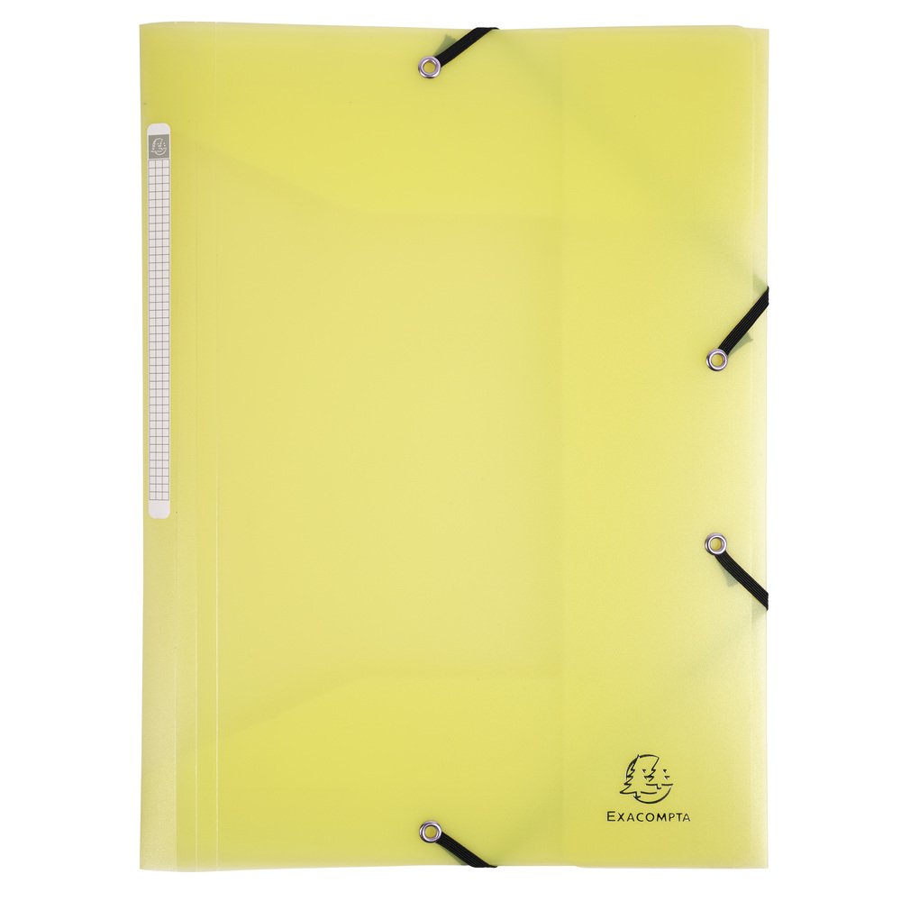 Levně Exacompta spisové desky s gumičkou Pastel, A4 maxi, PP, žluté - 5ks