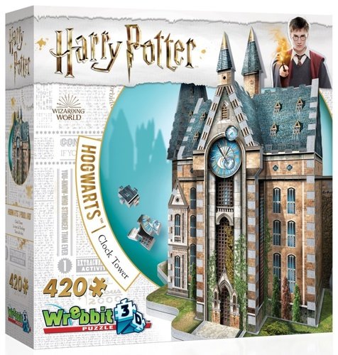 Levně Puzzle 3D Harry Potter: Bradavice, Hodinová věž 420 dílků