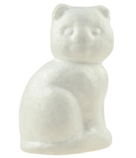 Levně Dílky z polystyrenu kočka 11 x 7 cm