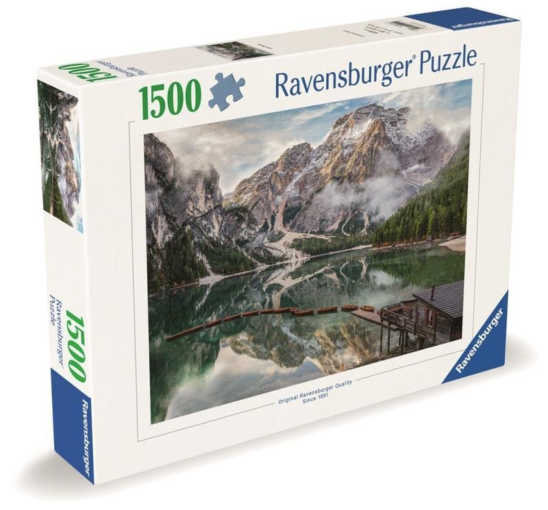 Levně Puzzle Jezero Braies, Itálie 1500 dílků