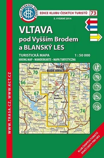 Levně Vltava pod Vyšším Brodem 1:50T/KČT 73 turistická mapa