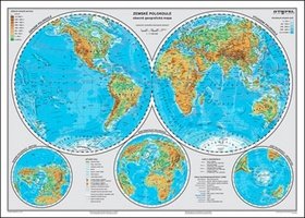 Levně Zemské polokoule obecně geografická mapa