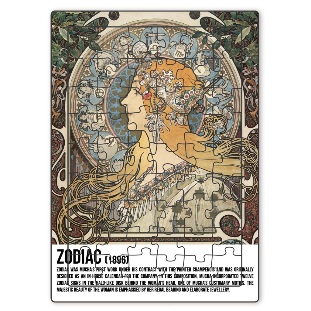 Levně Puzzle Alfons Mucha - Zodiac
