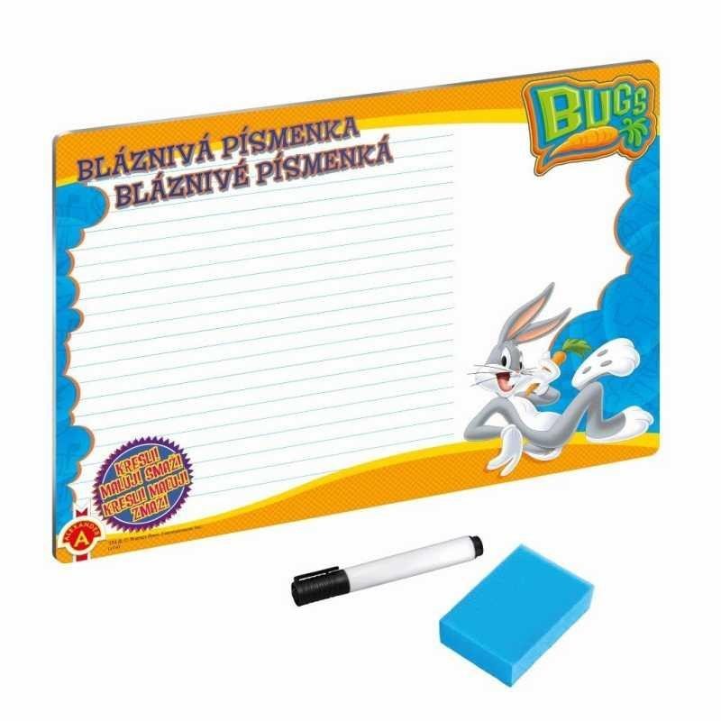 Levně Bugs Bunny Bláznivá písmenka - Stírací tabulka
